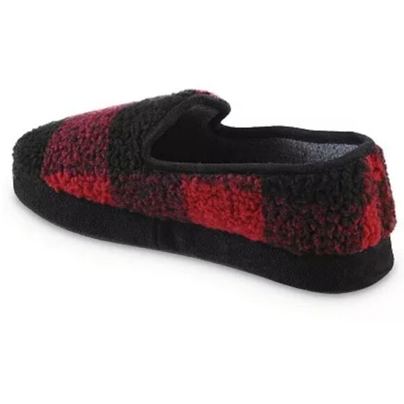 Isotoner Men's Buffalo Plaid Slippers New 11-12 Holiday New With Box - Picture 2 of 8